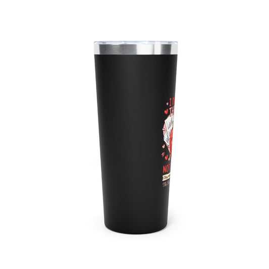 22oz Insulated Tumbler — "I Do It For The Kids, Not The Data" Cute Apple Teacher Travel Mug