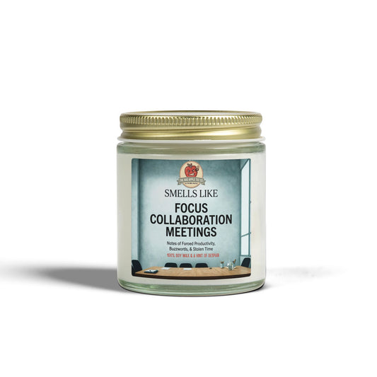 Smells Like Focus Collaboration Meetings | The Scent of "This Could Have Been an Email": Coconut Apricot Scented Candle