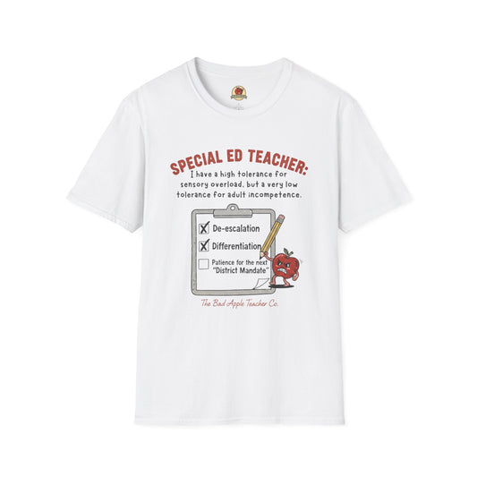 Special Ed Teacher Checklist T-Shirt — Funny Special Education Teacher Gift